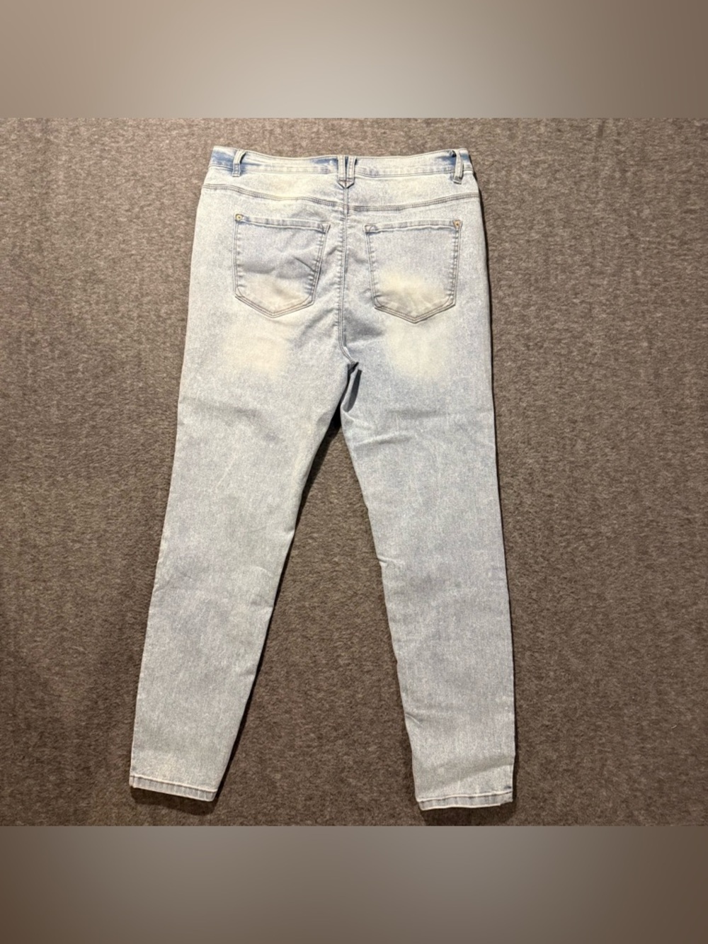 Curve Appeal High Rise Essential Skinny Jeans Womens 16/33 (inseam 28) blue - Picture 3 of 11